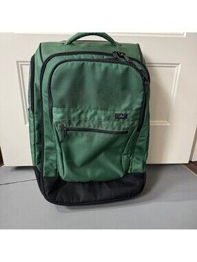 Vintage LL Bean Rolling Suitcase Luggage Green